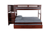 Mission Staircase Four Drawer Chest and Roll Out Twin Trundle Bed in Rich Merlot