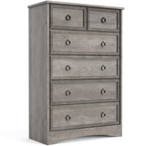 Modern 6 Drawer Dresser, Dressers for Bedroom, Tall Chest of Drawers