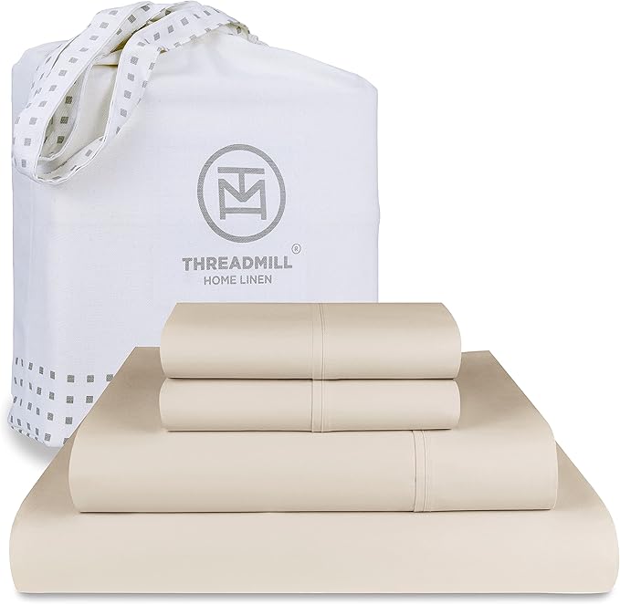 Supima Cotton Sheets, 1000 Thread Count King Size, 4 Pc Luxury Bed Sheets Set
