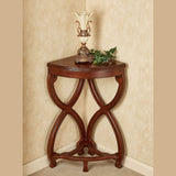 Ninan Corner Table - Wooden - Estate Mahogany Finish - Traditional Aesthetic