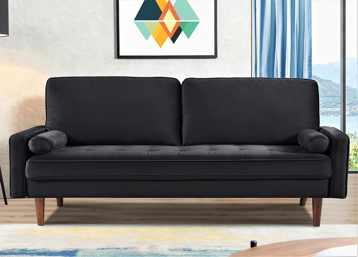 Velvet 70" Sofa Couch, Iconic Mid-Century Style Living Room Furniture with Contemporary Silhouette,