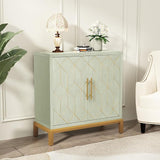 Accent Cabinet with 4 Doors, Modern Credenza Storage Cabinet