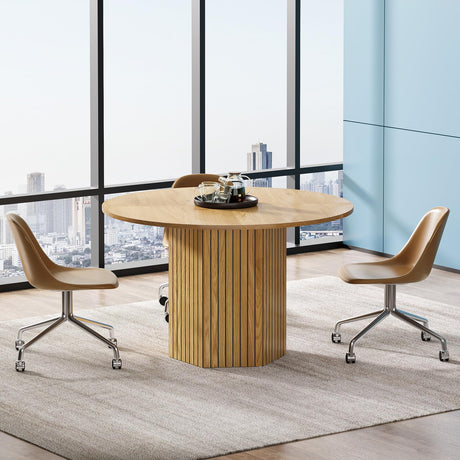 Conference Table, Modern Meeting Table for 4-6 People, 47-Inch Wood Business Office