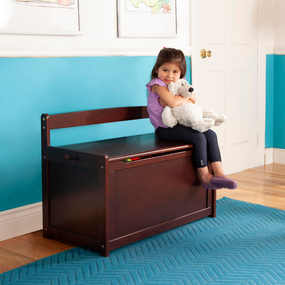 Wooden Toy Chest - Espresso