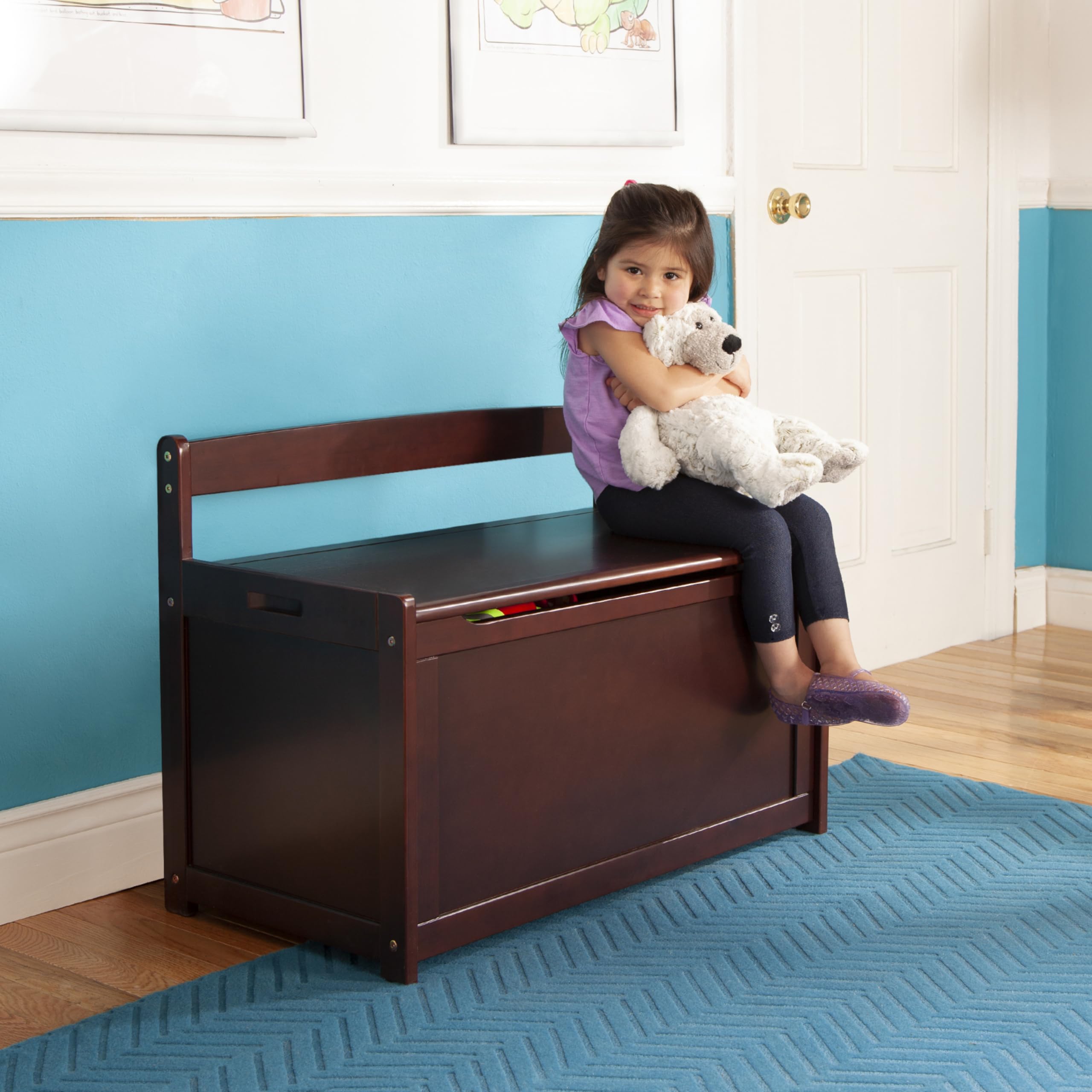 Wooden Toy Chest - Espresso