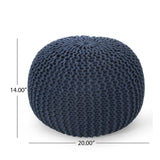 Nahunta Pouf, Navy Blue