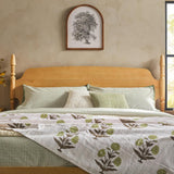 Traditional Wood Spindle Post Queen Bed Frame with Headboard