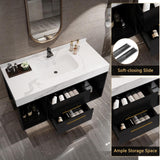 39.4 Inch Floating Bathroom Vanity,Bathroom Vanity with Sink,Bathroom Cabinet