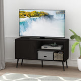 Claude Mid Century Style Stand With Wood Legs For TV Up To 55 Inches