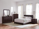 Dorian Eastern King Bed 5-Piece Set, Dark Cocoa