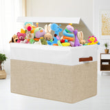 Lid, Sturdy Toys Storage Chest Bin Organizer Basket with Dividers for Kids, Boys, Girls,