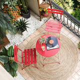 2 Chairs and 1 Table, Weather-Resistant Outdoor/Indoor Conversation Set for Patio, Yard