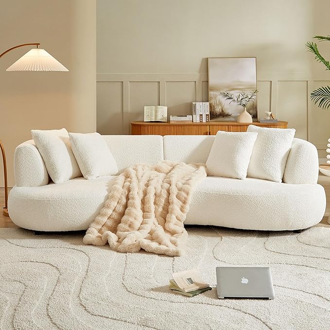 102.36" Curved Sectional Sofa Modern Couch, CircleCouch LuxurySofa Upholstery