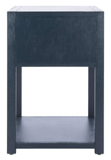 Home Collection Yudi Navy and Gold 1-Drawer Nightstand