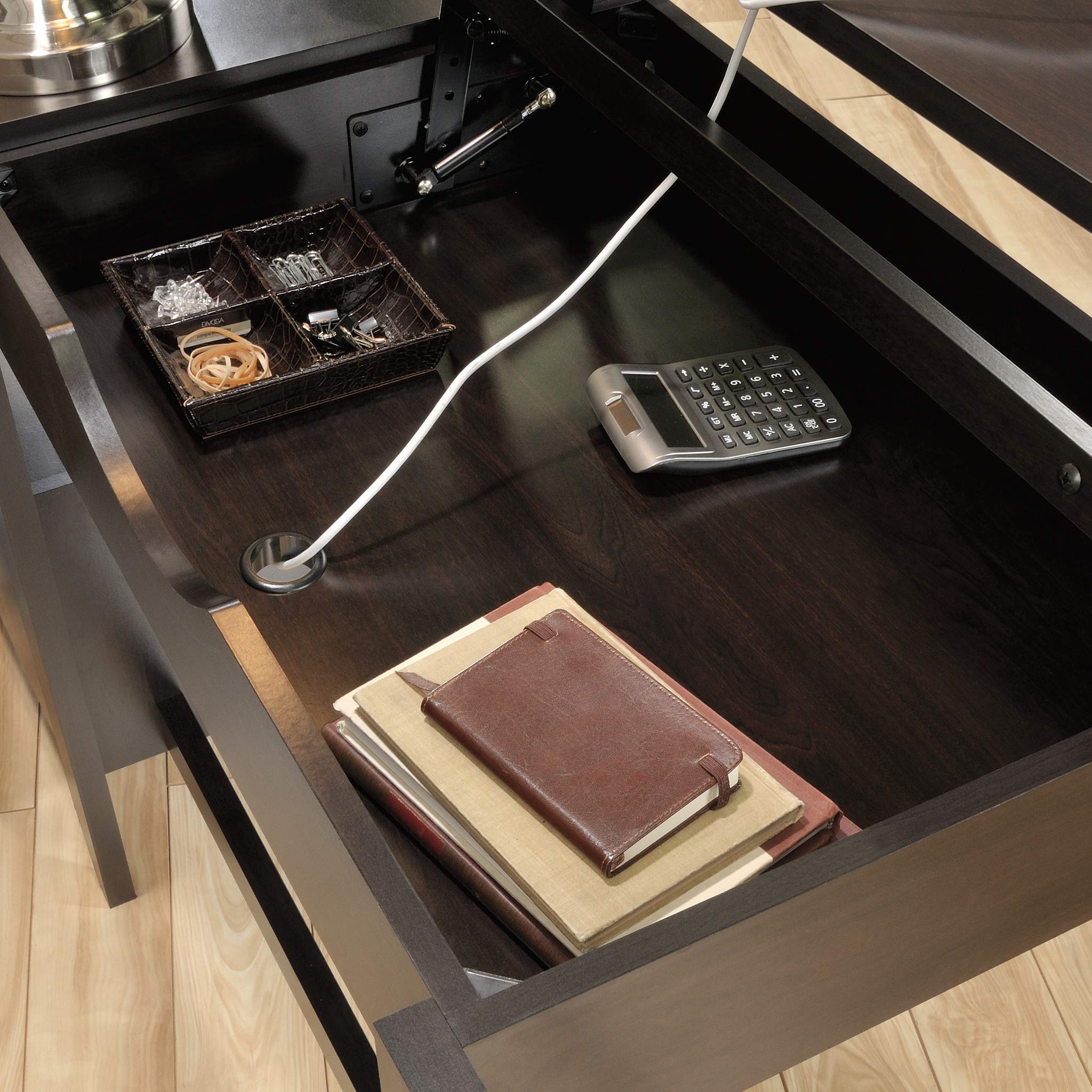 Lift Top Desk, Jamocha Wood finish