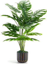 Rose Fake Plants Tall 28'' Artificial Monstera Faux Plants Indoor for Living Room