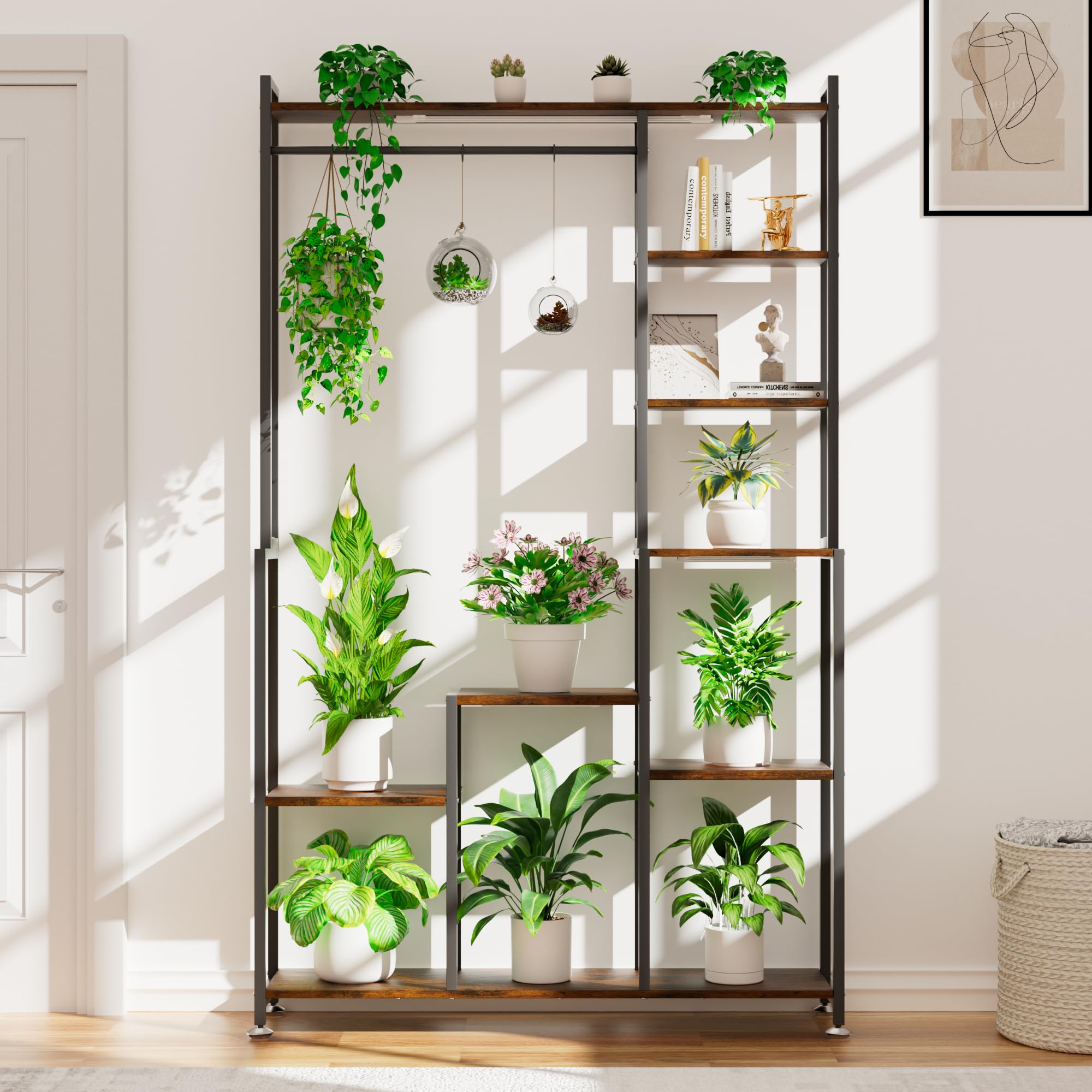 LumiLadder 71 – 8 Tier Plant Stand with Adjustable Grow Lights