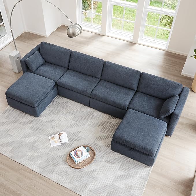 Oversized Modular Sectional Fabric Sofa set, FSC Certified Extra Large