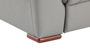 Blackjack Furniture Walker Leather Match Upholstered Reclining Living Room, Accent Chair, Gray