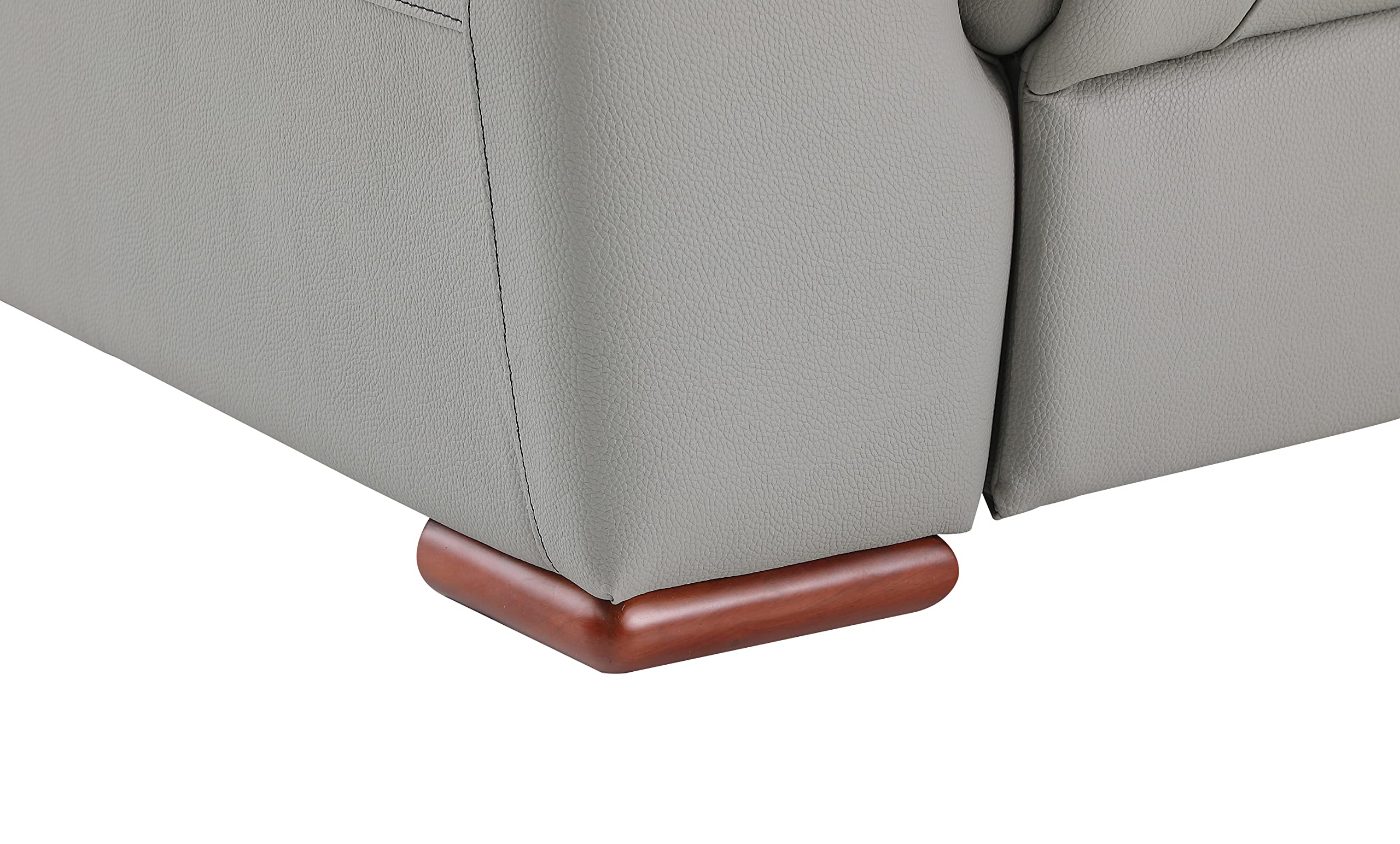 Blackjack Furniture Walker Leather Match Upholstered Reclining Living Room, Accent Chair, Gray