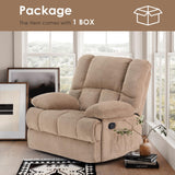 Oversized Rocking Rocker Recliner Chair for Living Room Adults, Camel