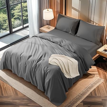 100% Cotton 1200 Thread Count King Size Sheets Set