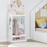 Kid’s See and Store Dress-up Center, Costume Closet for Kids, Open Hanging Armoire Closet