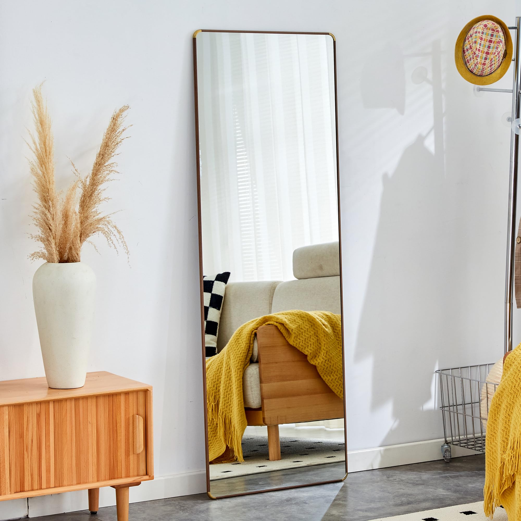 Full Body Floor Mirror Metal Frame Full Length Mirrors Wall Mounted Mirrors