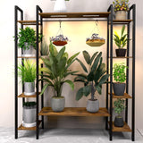 6-Tier Plant Stand with Grow Light, Holds 10 Pots, 55-Inch Indoor Plant Shelving Unit