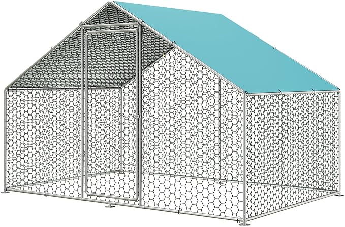 PredaSafe Walk-In Chicken Coop – Predator Proof Wire Mesh & Spire Roof