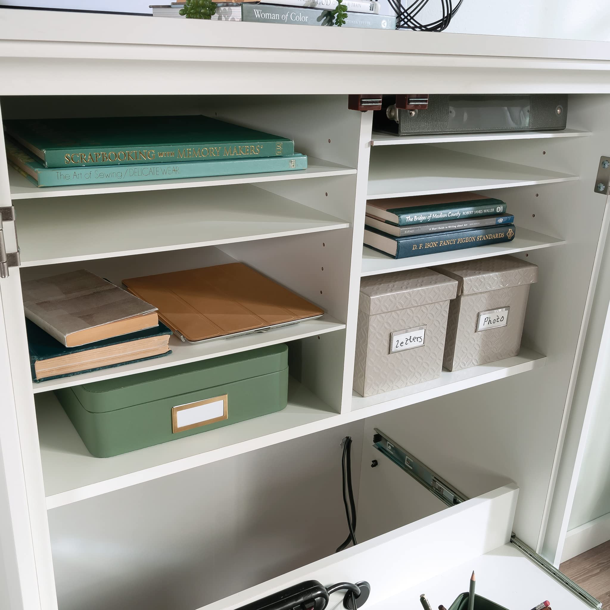 Miscellaneous Storage Craft & Sewing Armoire, L: 35.11" x W: 21.81" x H: 61.58"