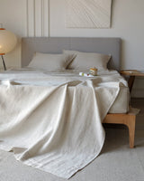 Linen Sheets King Size Set, 100% Washed French Flax Organic Linen Sheets