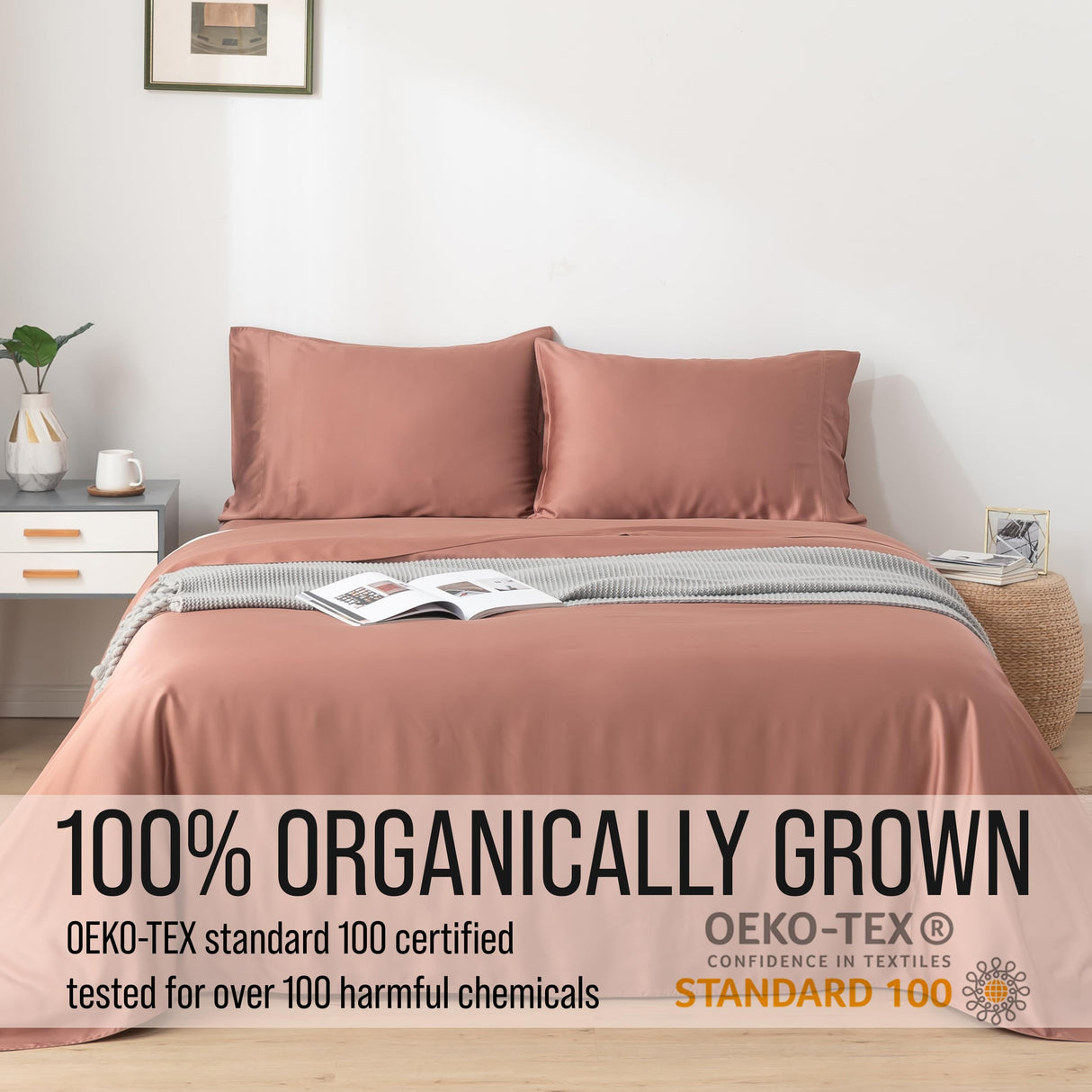 Luxury King Bamboo Sheet Set | Organically Grown | Ultra Soft | Cooling for Hot Sleepers |