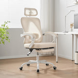 Ergonomic Office Chair, Adjustable Lumbar Support, 400LBS Capacity, White Computer Chair