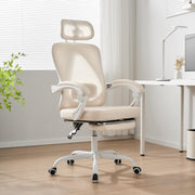 Ergonomic Office Chair, Adjustable Lumbar Support, 400LBS Capacity, White Computer Chair