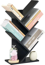 10 Tier Tree Bookshelf, 10 Shelf Bookcase, Free Standing Tree Bookcase, Display Floor Standing Shelf for Books