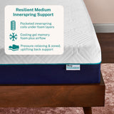 Shiloh Hybrid 12 Inch Cooling Gel Memory Foam and Innerspring Coil Mattress