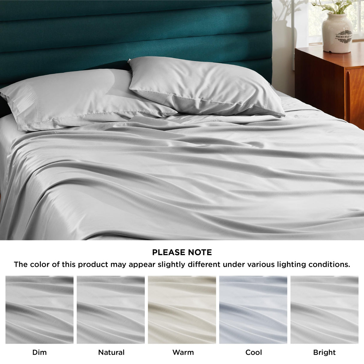 Lyocell Cotton Sheet Set - Cooling Bed Sheets Queen,