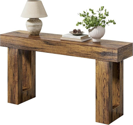 63 Inches Long Console Table for Entryway, Sofa Table Behind Couch, Wooden Entry Table