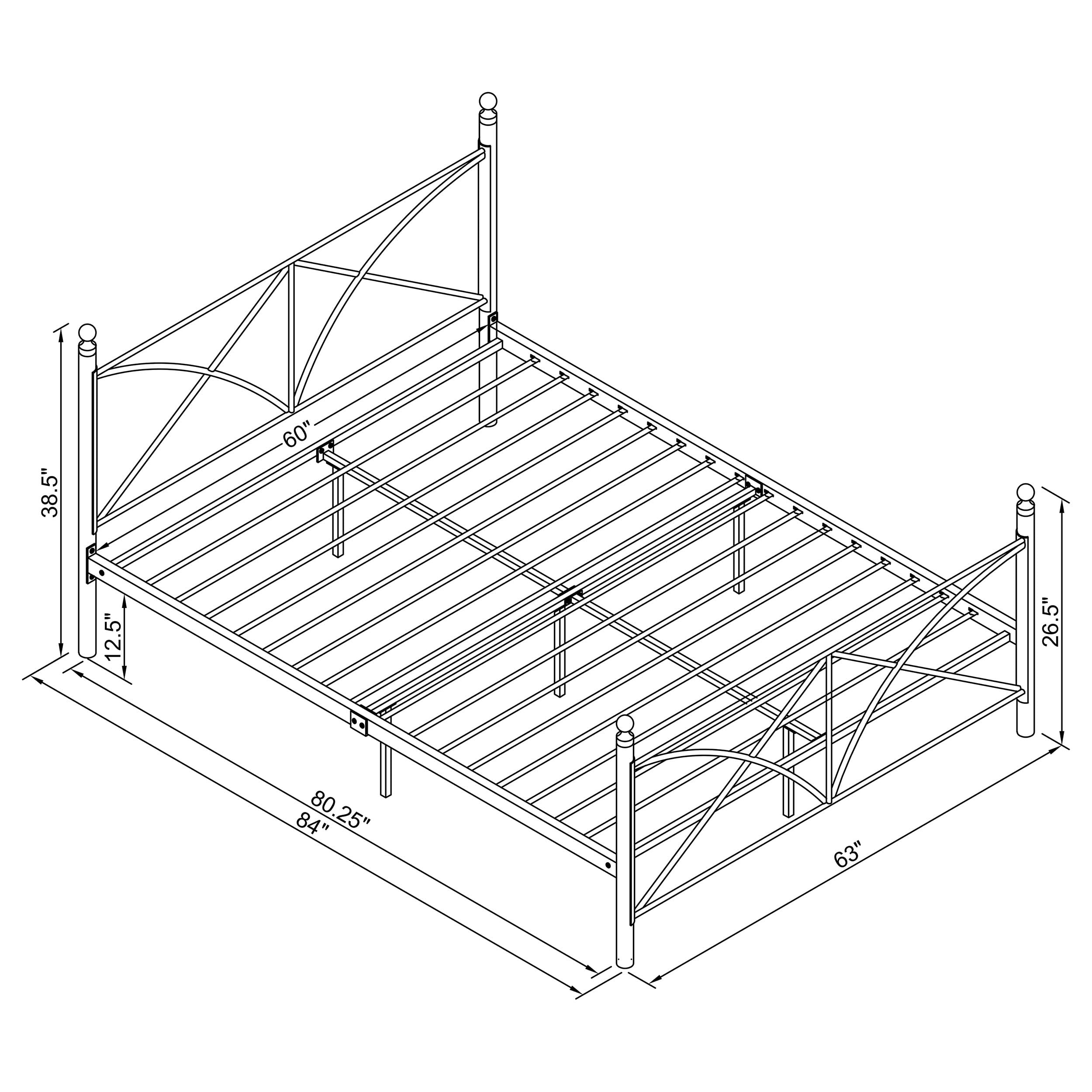Furnishings Hart Contemporary Wood Queen Size Open Frame Bed
