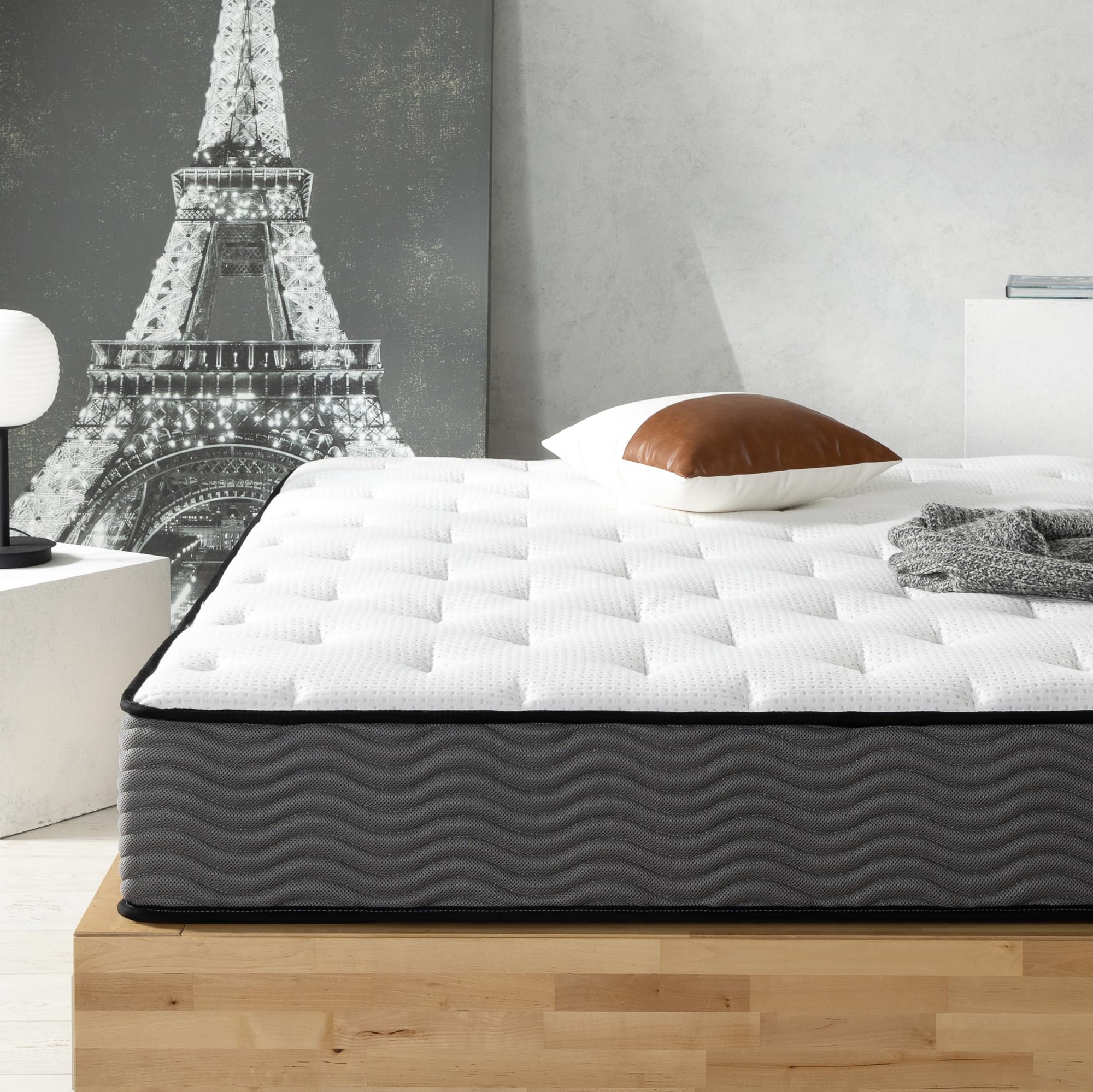 10 Inch True Support Hybrid Mattress [New Version], Queen, Fiberglass Free