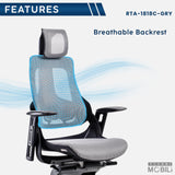 LUX Ergonomic Executive Breathable Mesh Office Chair Lumbar Support & Adjustable