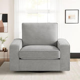 Swivel Accent Chair 360°, Modern Chenille Fabric for Living Room Chairs