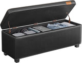 Collection - Storage Ottoman Bench, Entryway Bedroom Bench, 25 Gallons, Synthetic