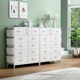 Dresser for Bedroom with 12 Drawers, Tall Dresser Chest of Drawers with Side Pockets