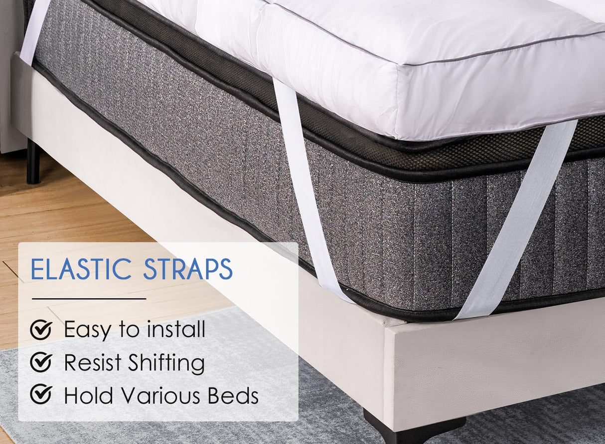 Mattress Topper Queen, Cooling Pillow Top Mattress Topper