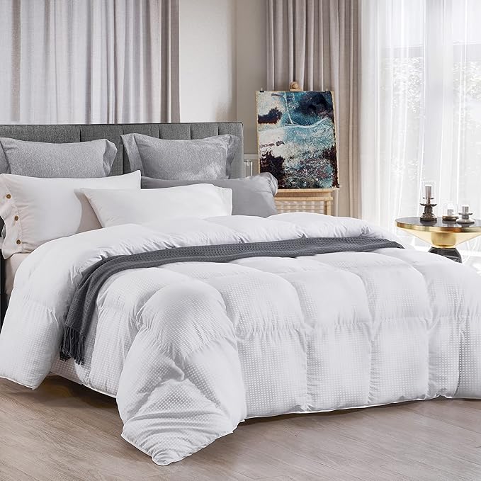 Queen Comforter Duvet Insert White, All Season Down Alternative Comforter, Ultra Soft