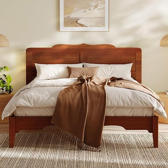 Queen Bed Frame with Headboard and Storage