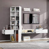 TV Wall Unit Entertainment Center Set Modern Floating TV Stand Wall Mount