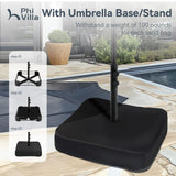 Patio Umbrellas with Base Included, Outdoor Double-Sided Rectangle Market Umbrella